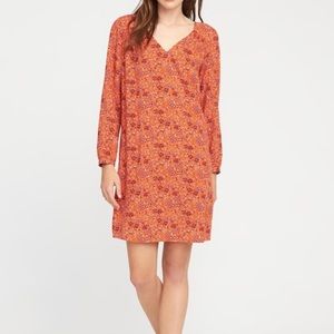 ɴᴡᴛ ᴏʟᴅ ɴᴀᴠʏ sᴍᴏᴄᴋᴇᴅ-ʏᴏᴋᴇ ᴠ-ɴᴇᴄᴋ sʜɪғᴛ ᴅʀᴇss, XL